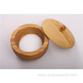 Olive Wood Salt Keeper With Knob Lids